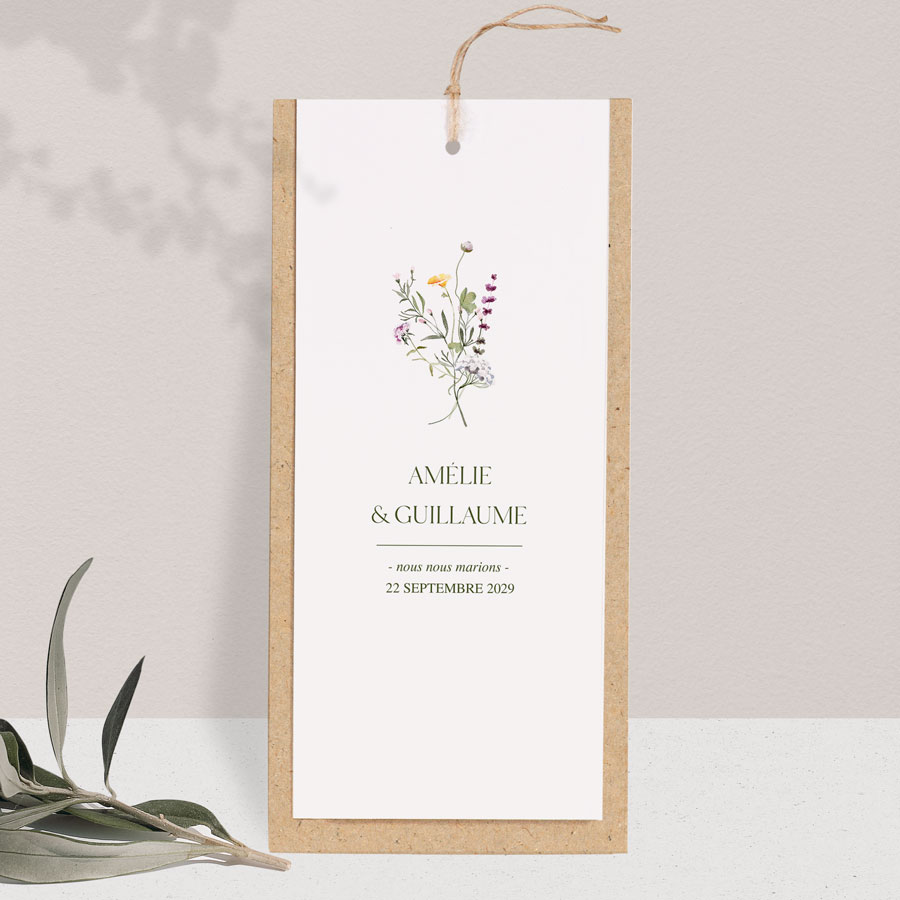 Etiquette enveloppes mariage Eucalyptus Herbarium