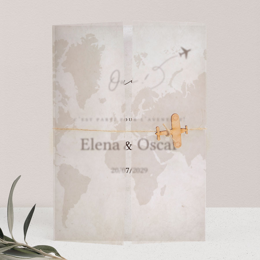 Faire-part Mariage Élégants - Cartes D'Invitation Personnalisables Avec Enveloppes (Lot De 10)