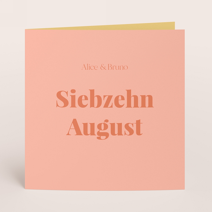 Farbenfrohe Save the Date Karte mit Goldfolie 'Shiny