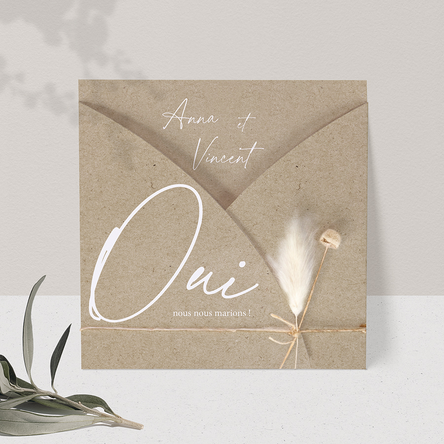 Faire part mariage avec photo Tadaaz