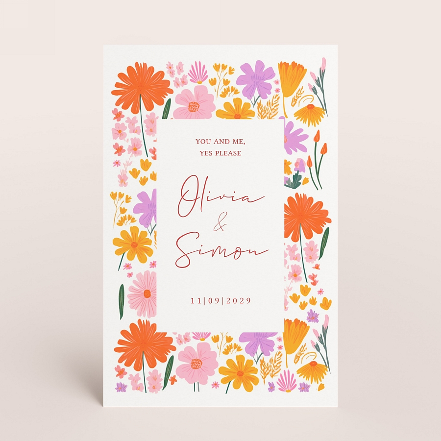 Pergamenthüllen Für Einladungskarten – 50 Stück, 125x185 Mm, Blush Flower Design