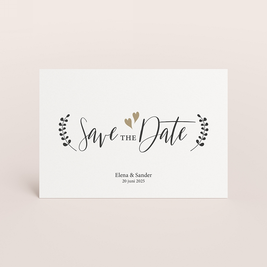 Kleine save the date kaart - Trouwen (proefdruk)