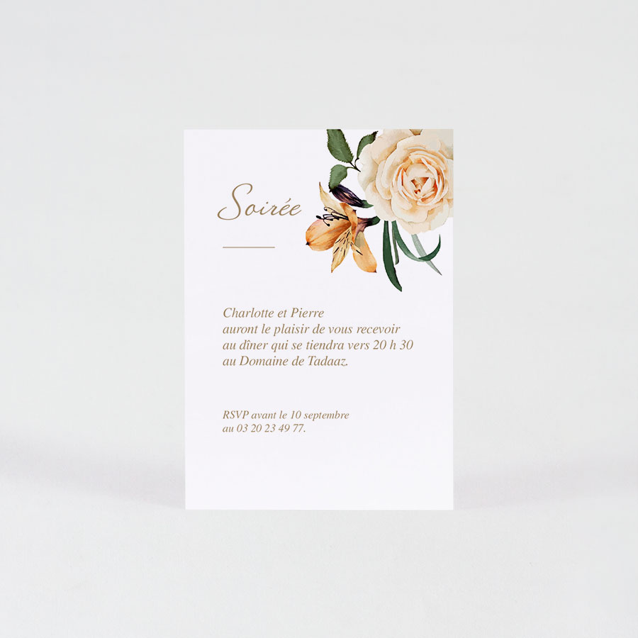 Carte D Invitation Mariage Floraison Automnal Mariage Tadaaz