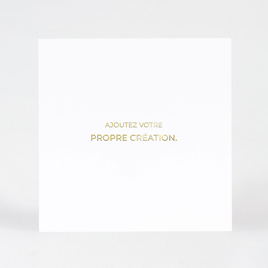 Elégante enveloppe blanche carrée (16 x 16 cm) - 100% personnalisable
