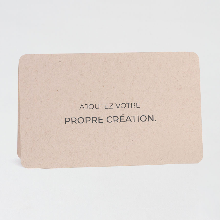 Carte vierge papier mat portrait bords arrondis - 100% personnalisable