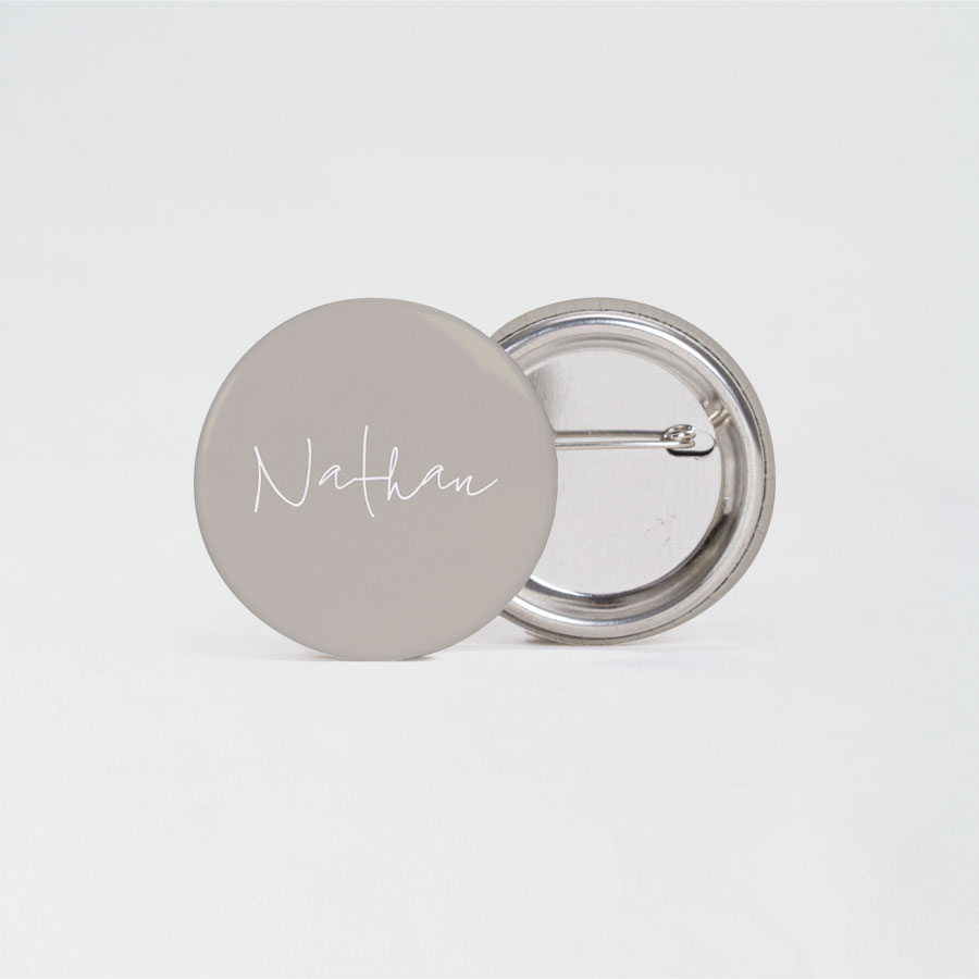 10 x Ronde button met naam (3,7 cm) - Geboorte