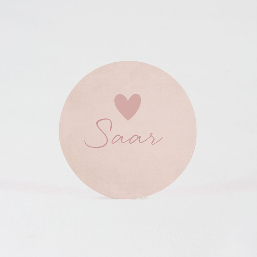 Stevig Voorzichtig dempen Kleurrijke sticker met hartje en naam (4,4 cm) - Geboorte | Tadaaz