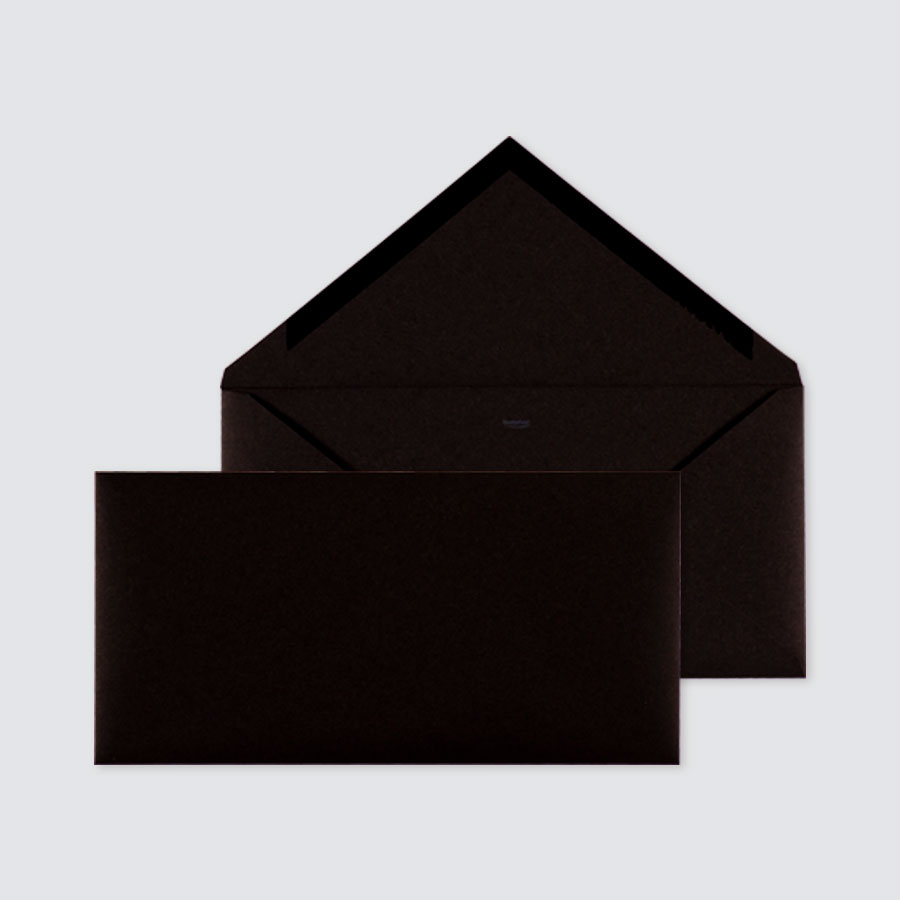 Superbe enveloppe noire (22 x 11 cm) - 100% personnalisable