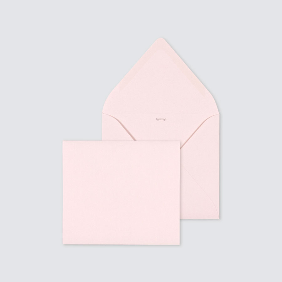 Enveloppe carrée rose nude (14 x 12.5 cm) - 100% personnalisable
