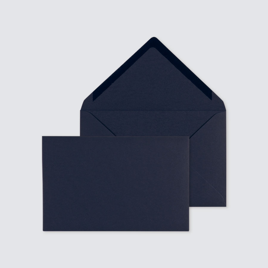 5 x Donkerblauwe envelop met puntklep - Communie