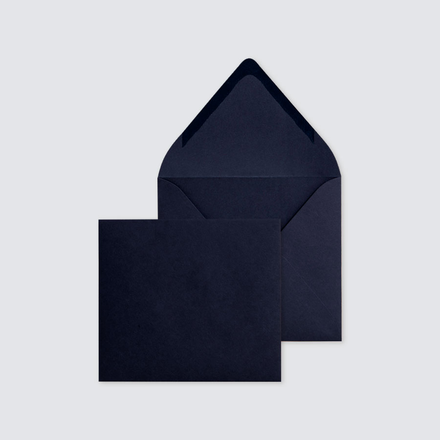 Enveloppe carrée bleu nuit (14 x 12,5 cm) - 100% personnalisable