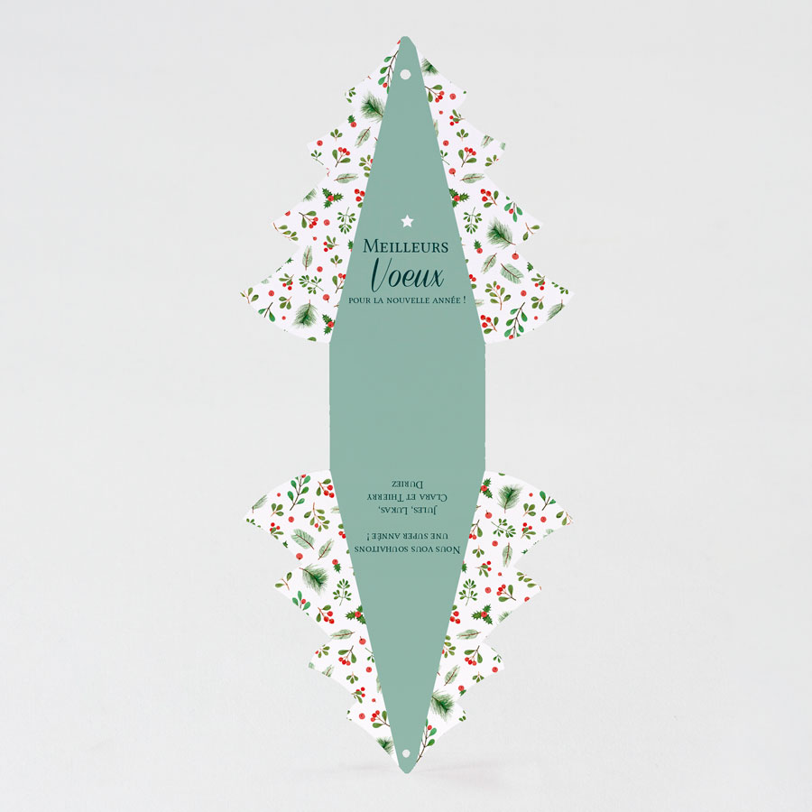 24 Cartes De Noël, Cartes De Vœux à Motif Floral, 24 Cartes + 24