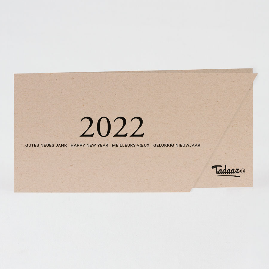 Firmen Neujahrskarte 2022 Kraftpapier Weihnachten Tadaaz