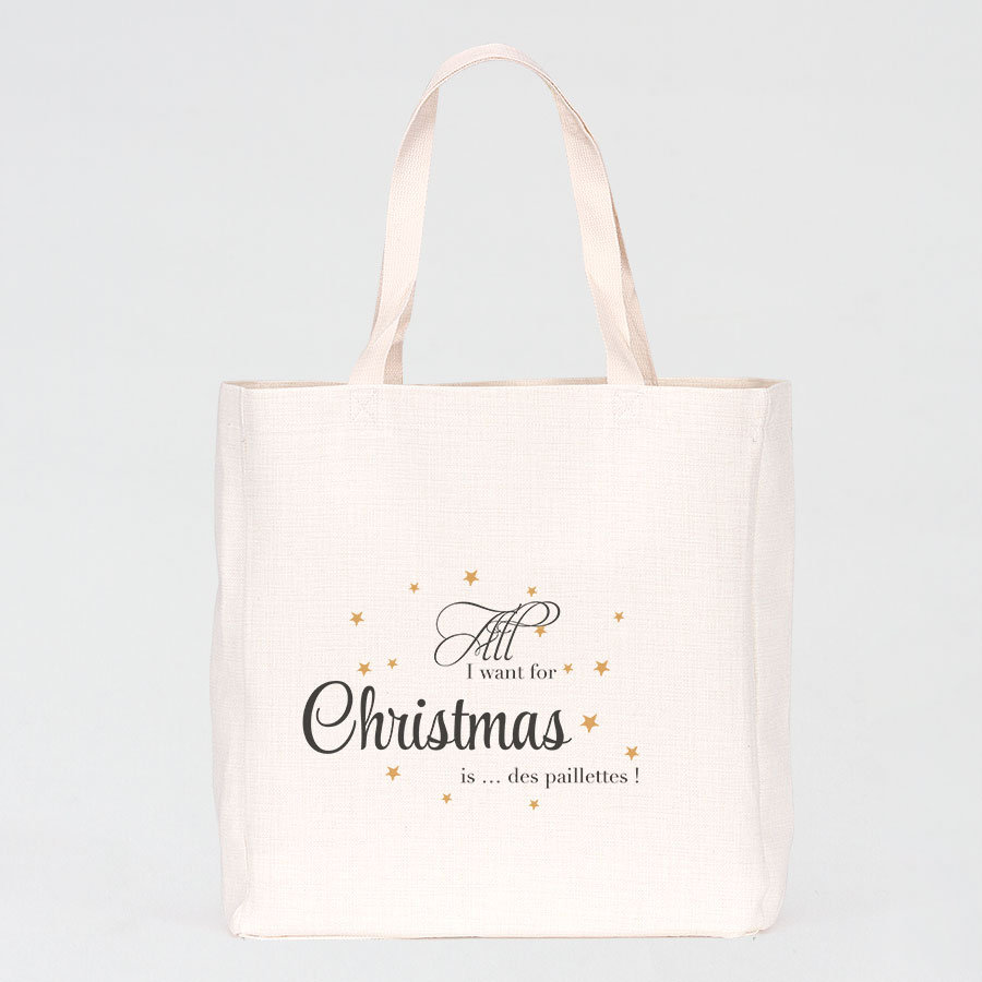 Maxi tote bag personnalisé étoiles Vœux Tadaaz