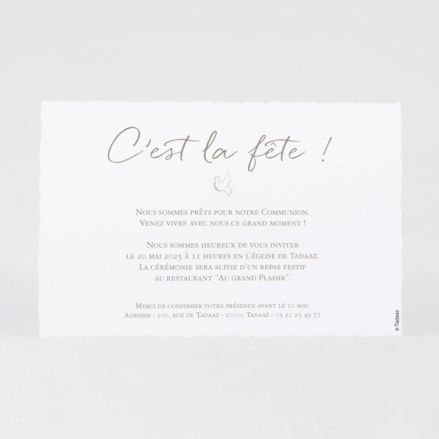 Faire Part Communion A Personnaliser Invitation Communion Profession De Foi Tadaaz