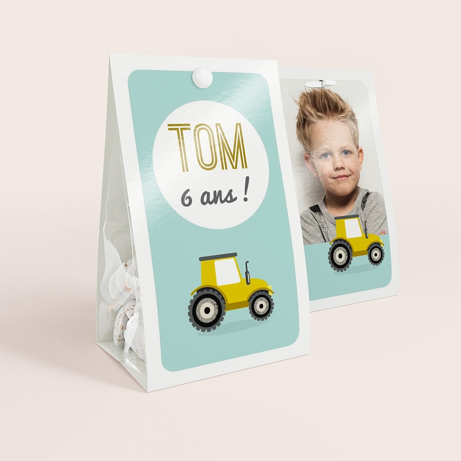 Etui A Dragees Anniversaire Tracteur Fete Tadaaz