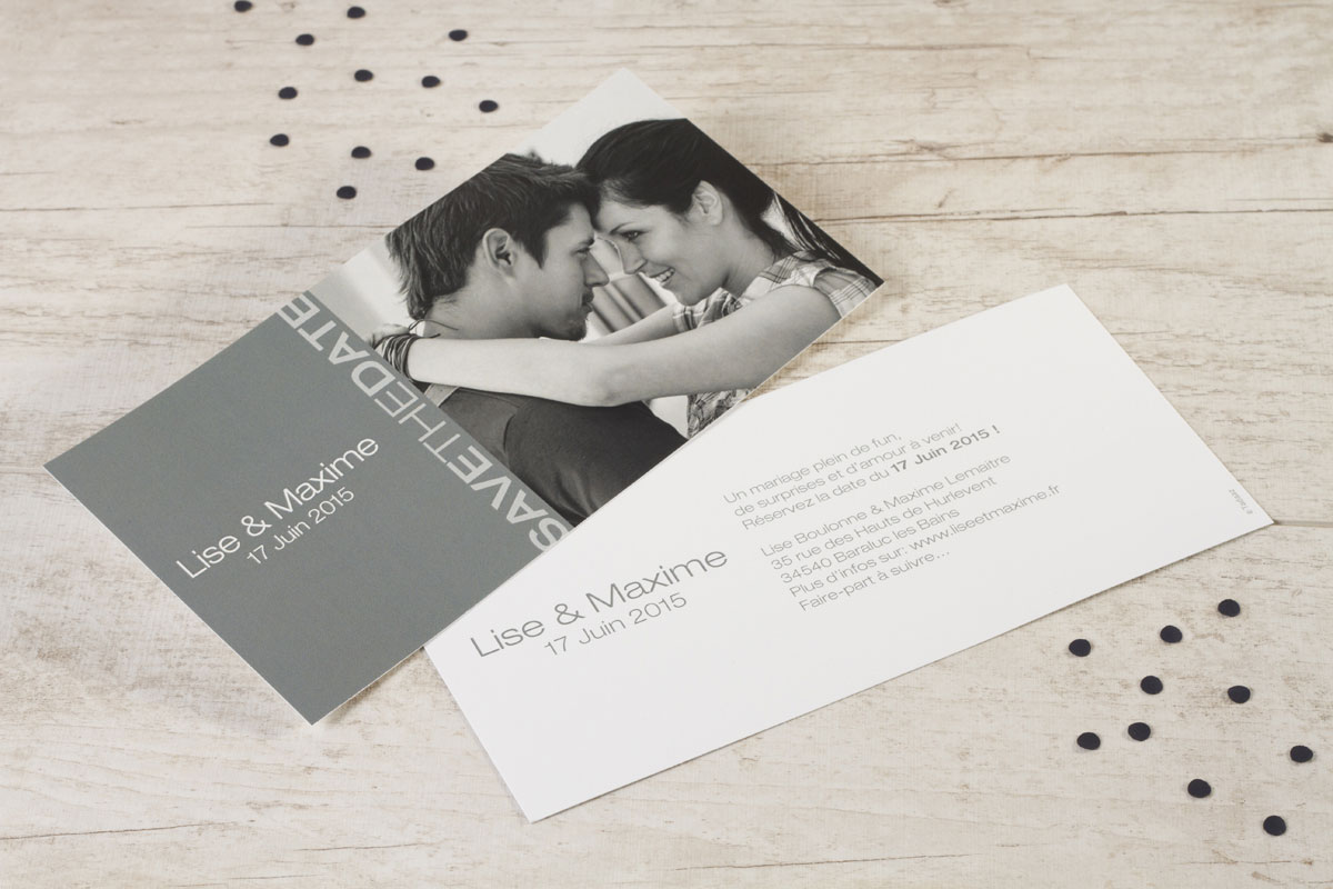 Carte D Invitation Anniversaire De Mariage Gris Blanc Fete Tadaaz