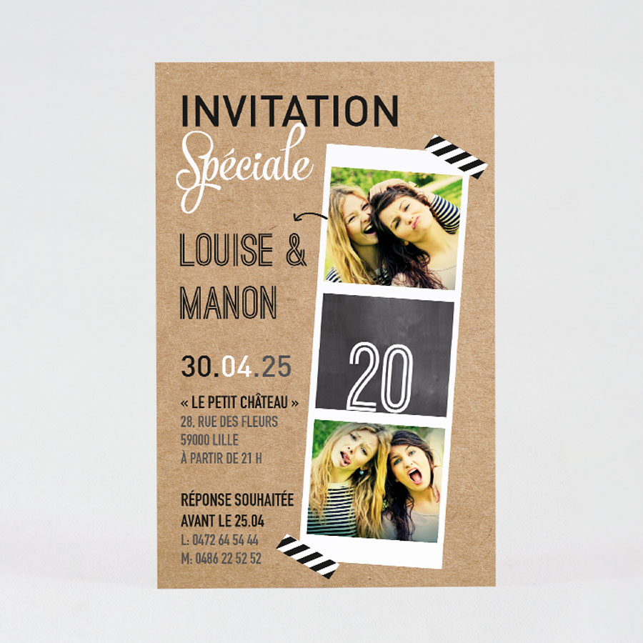 Carte Invitation Anniversaire Adulte 40 doré