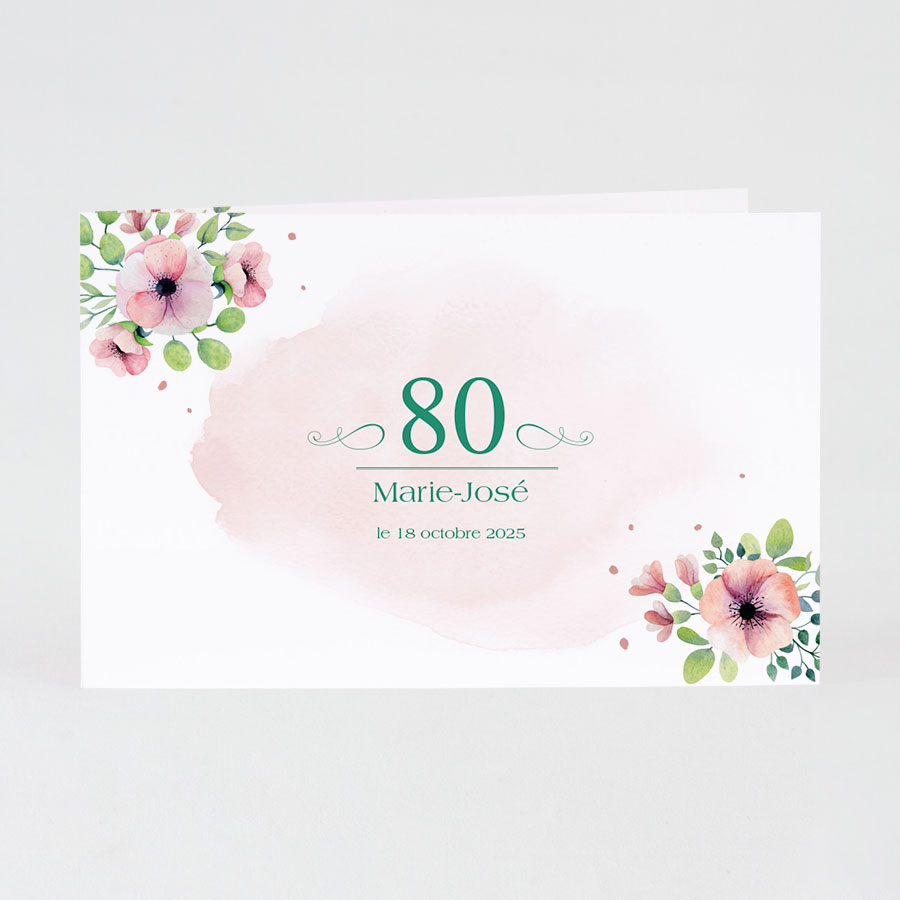 Carte anniversaire femme Fleurs avec votre propre texte. Réf.  236-Confinement - Spécial confinement/Cartes anniversaire-Confinement -  Dianne'Style