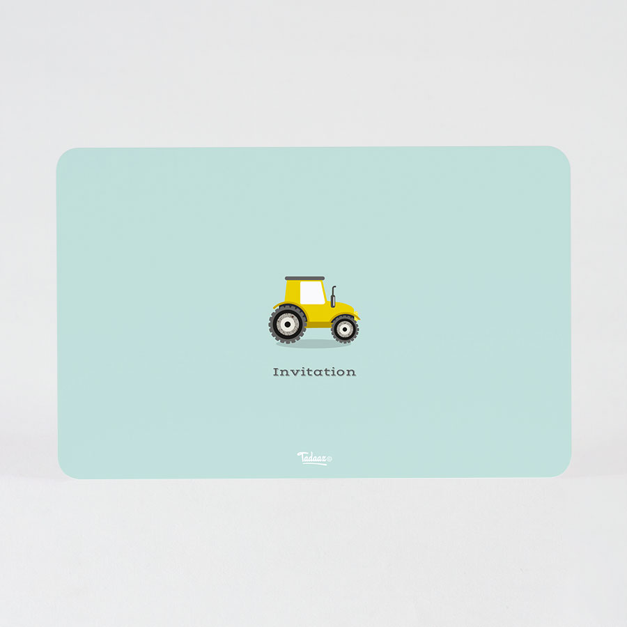 Carte D Invitation Anniversaire Enfant Tracteur Fete Tadaaz