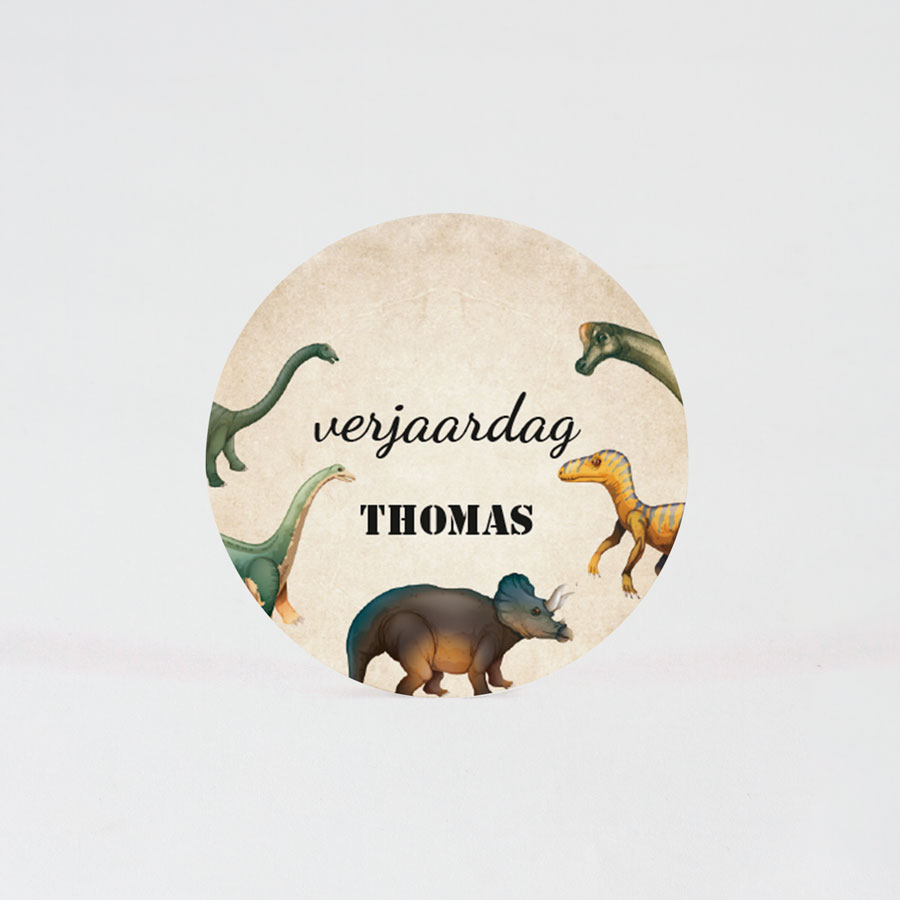 24 x Ronde sticker dinosaurus (4,4 cm) - Feest