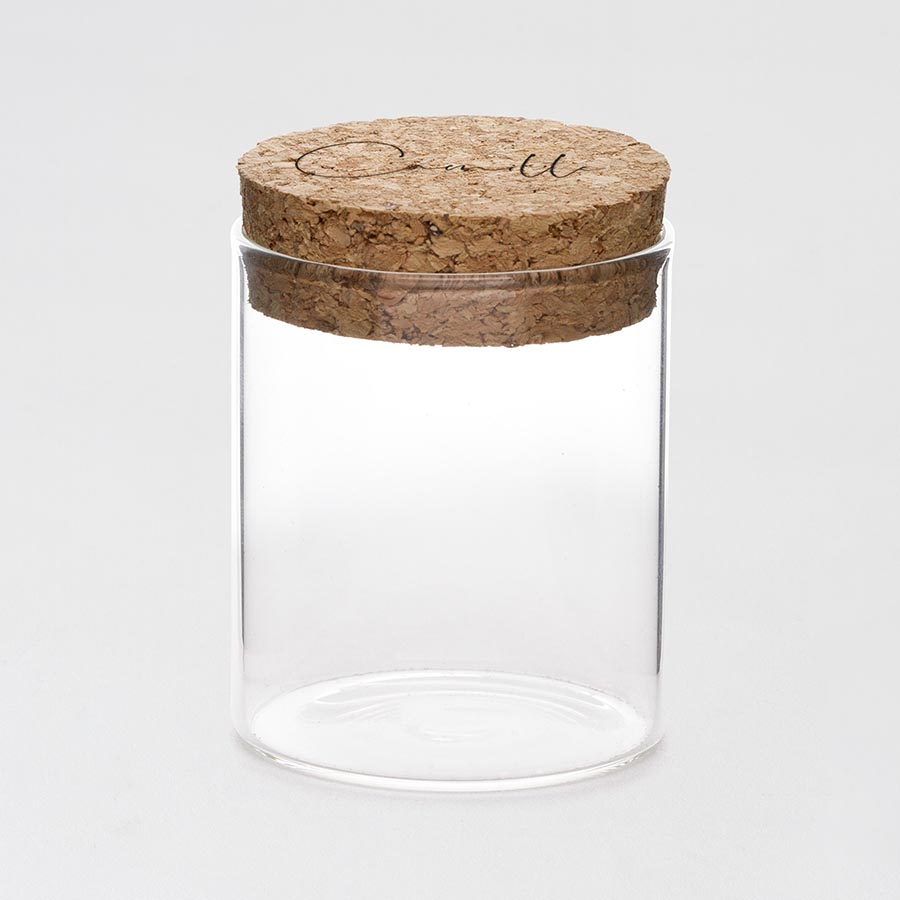 afgunst Isolator verwerken Glazen potje met deksel in kurk - Feest | Tadaaz