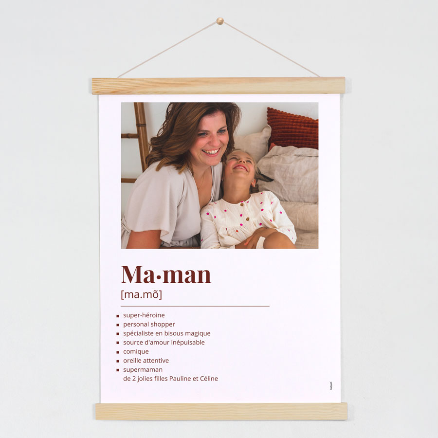 Affiche Définition belle mère personnalisée - Cadeau fête des mères - – Le  Temps des Paillettes