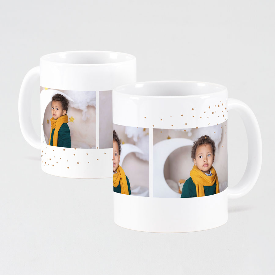 Koffiemok met glitters en foto&apos;s - Cadeaus