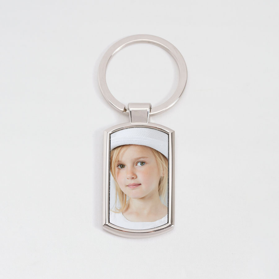 Metalen sleutelhanger met foto - Cadeaus