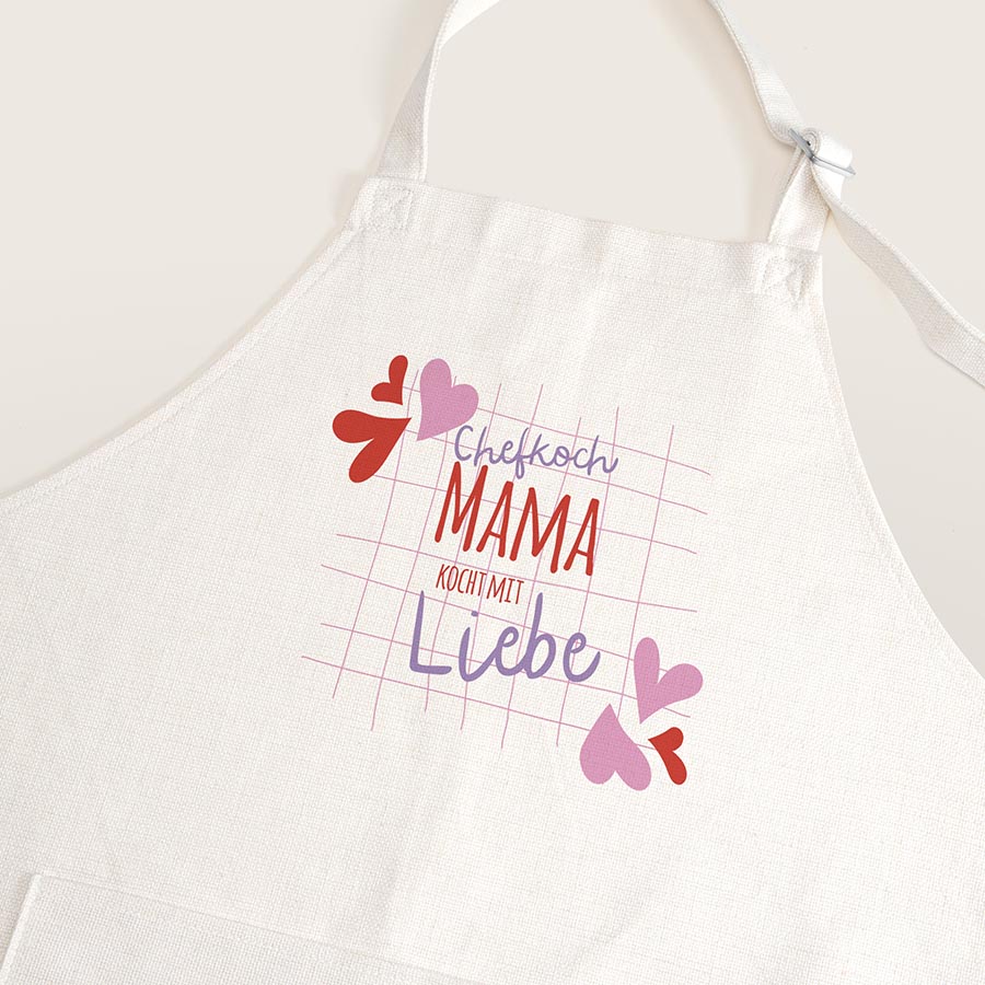 Personalisierbare Kochschürze mit Herzchen - Geschenke