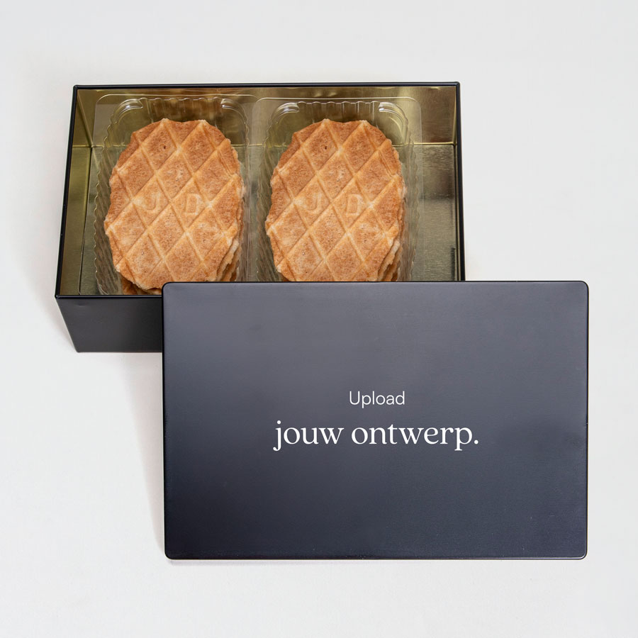 Koektrommel zwart gevuld met koekjes zelf ontwerpen - Medium - Cadeaus