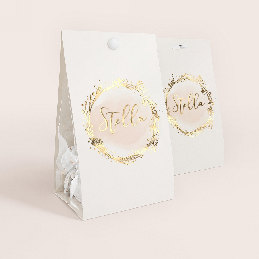 Willkommens-Taschen Aus Kraftpapier – 50 Stück, Goldfoliert, Mit Griffen, 20,3x12,9x25,4 Cm
