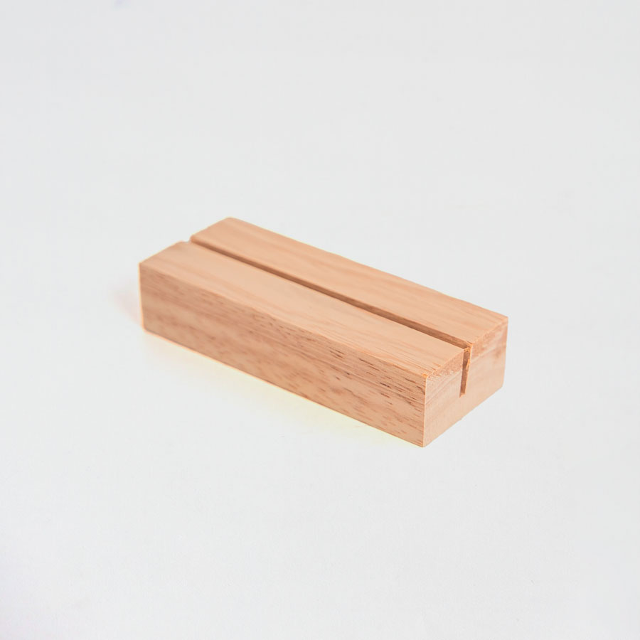 16 Porte-cartes En Bois Hêtre - Support Menu Mariage Ou Carte Visite - 9.8x3x2cm