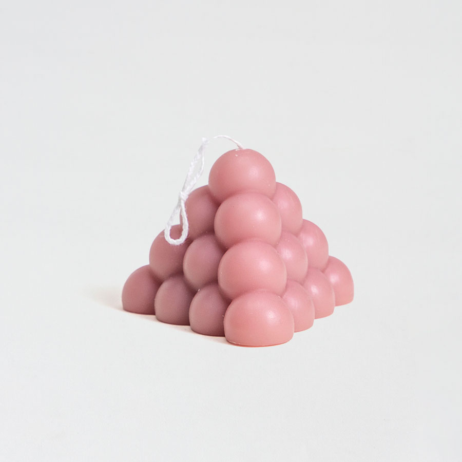 6 x Blush pink kaarsje piramide - Trouwen