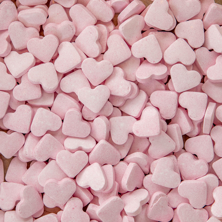 Bonbon coeur rose poudré - 100% personnalisable