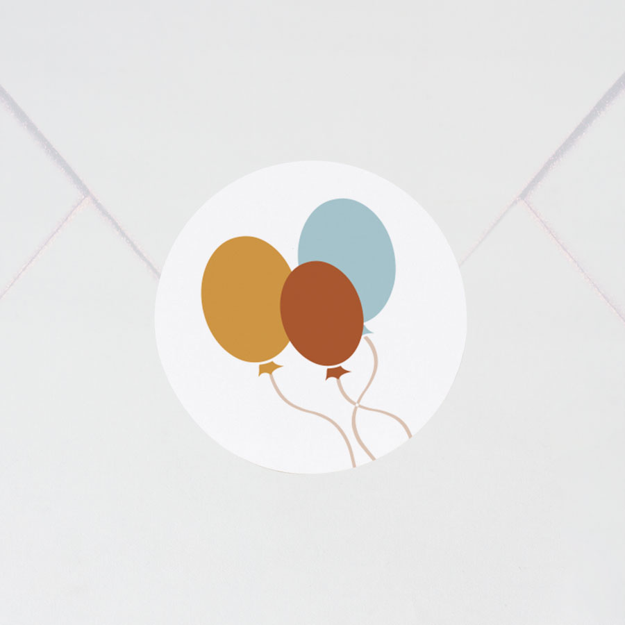 30 x Sluitsticker met ballonnen (3,7 cm) - Feest