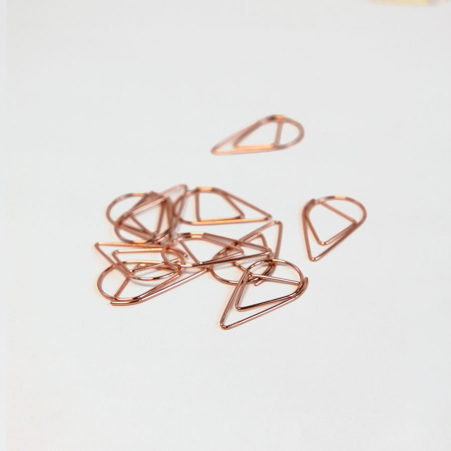 50 x Paperclips rose goud - Communie