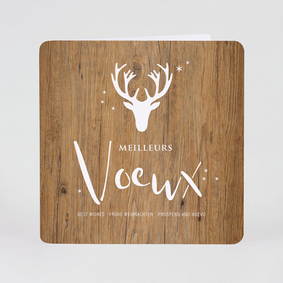 Carte de Voeux en Bois, Carte Cadeau, Carte Anniversaire Avec