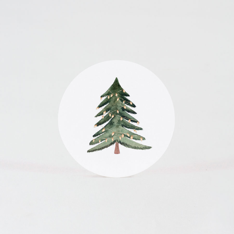 Stickers Autocollants Sapin De Noël - Plusieurs Tailles, Personnalisables, Made In France